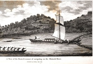 The Durham Boat was frequently used to transport goods. It could be sailed, poled or oared.