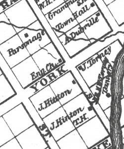 Location of the Torney Home and Tannery Walling Map1863